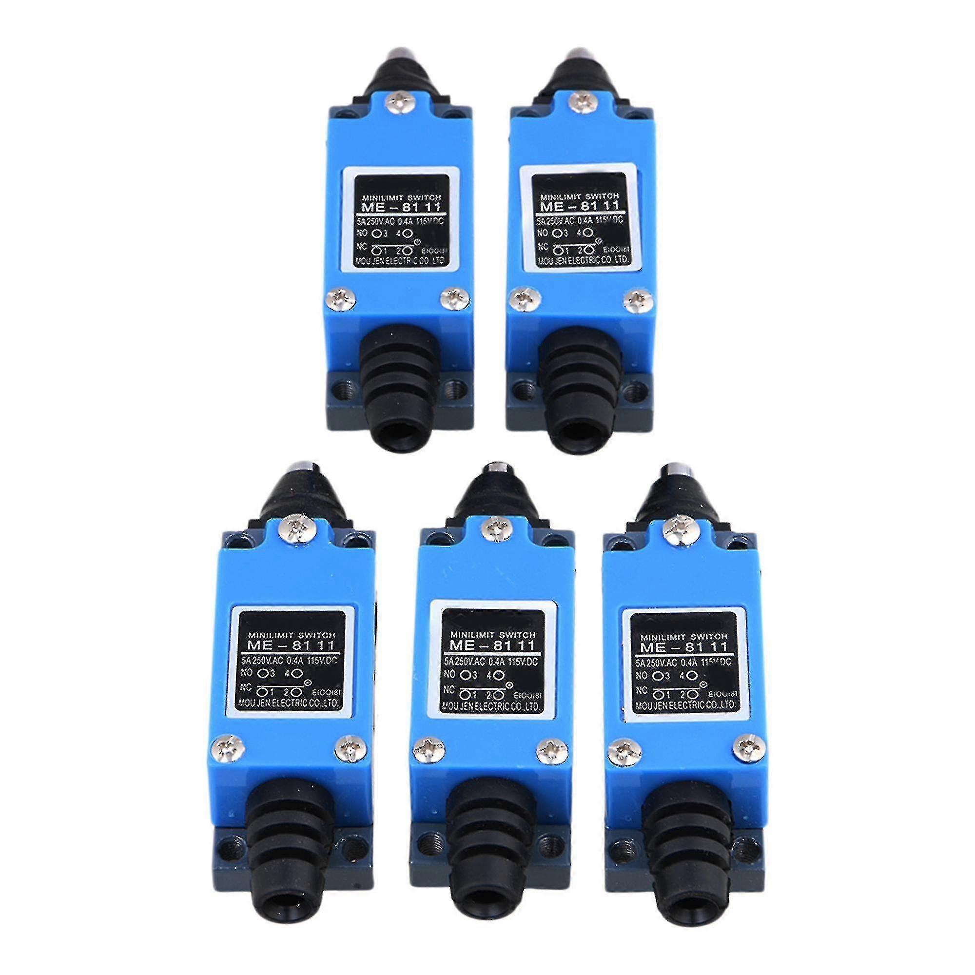 ME-8111 Limit Switch, Momentary Lever Action IP67 5-Pin Plunger CE Certified