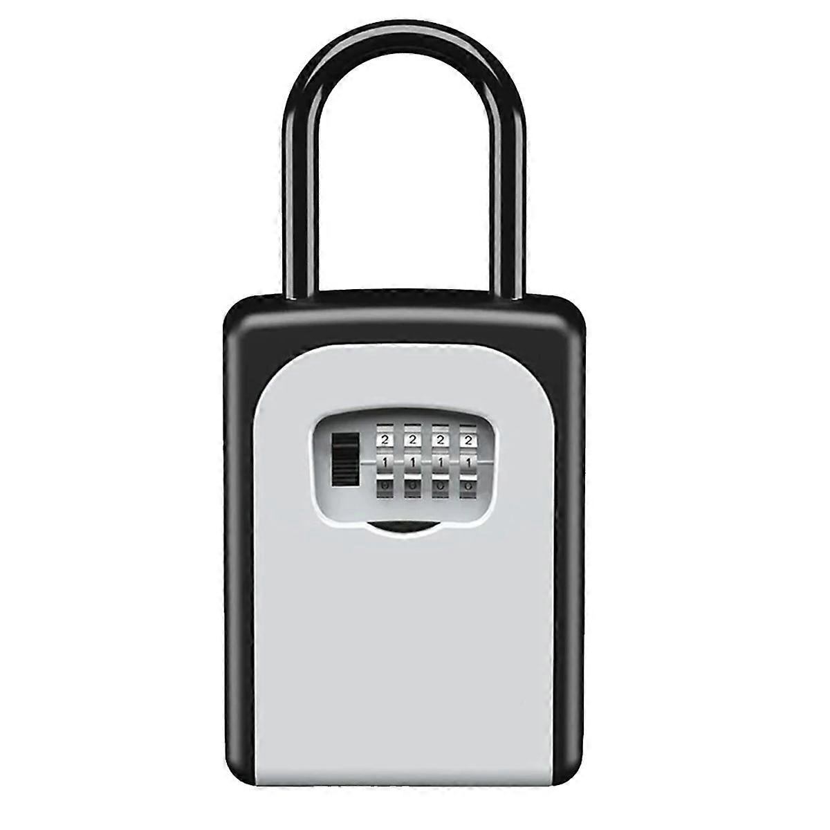 Key Lock Box Wall Mounted, Portable Lock Box for House Key, 5 Key Capacity, Weatherproof Resettable Code House Key Safe Security Lock Box