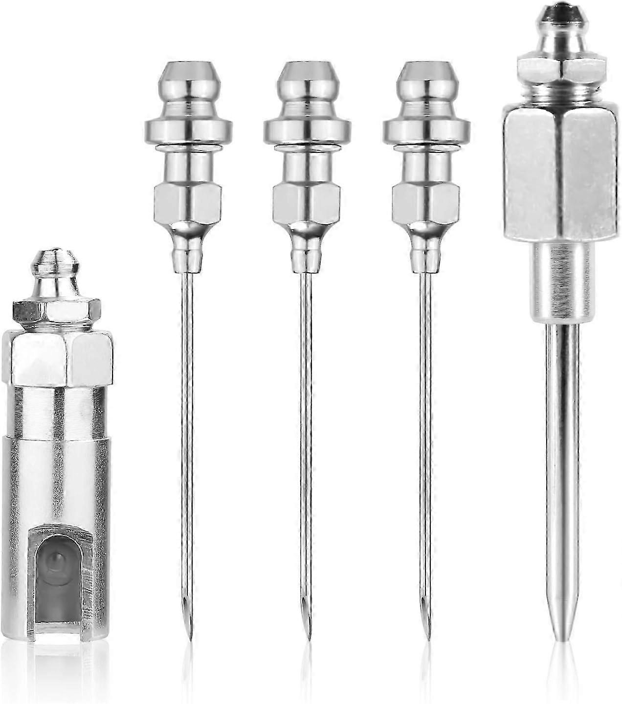 润滑脂针喷嘴套件，5 件硬化钢润滑脂喷射器针枪润滑脂