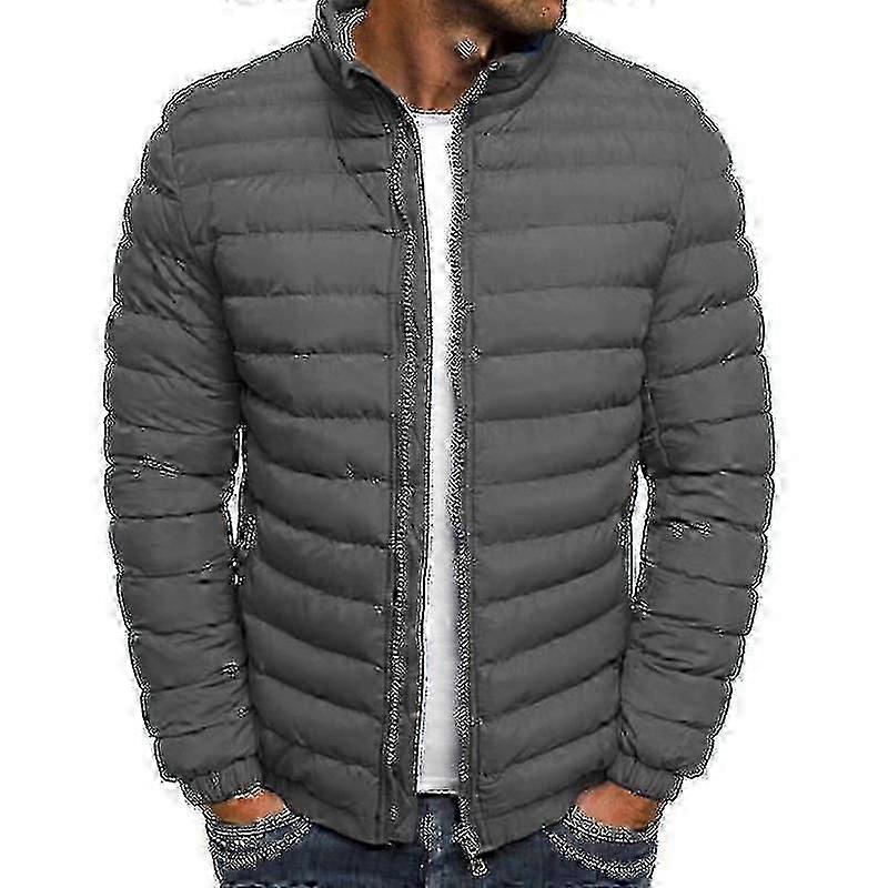 Men Lightweight Bubble Coat Puffer Jacket Quilted Padded Outerwear
