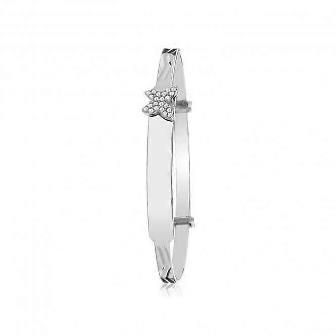 Acotis Silver Butterfly Baby Bangle G4440