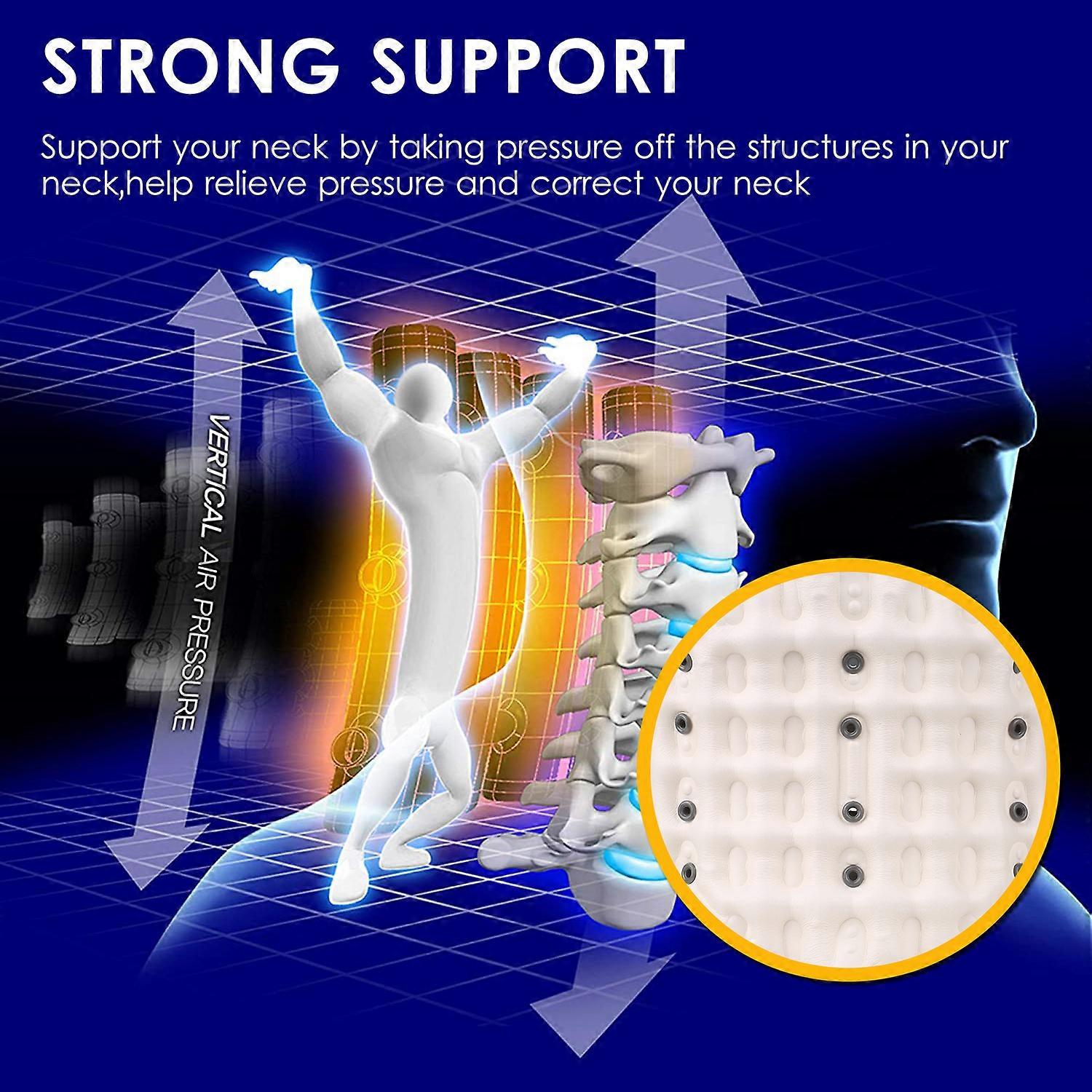KKmoon Inflatable Medical Neck Cervical Traction Device Relief Neck and Upper Back Pain Portable Home Use Cervical Vertebra Tractor