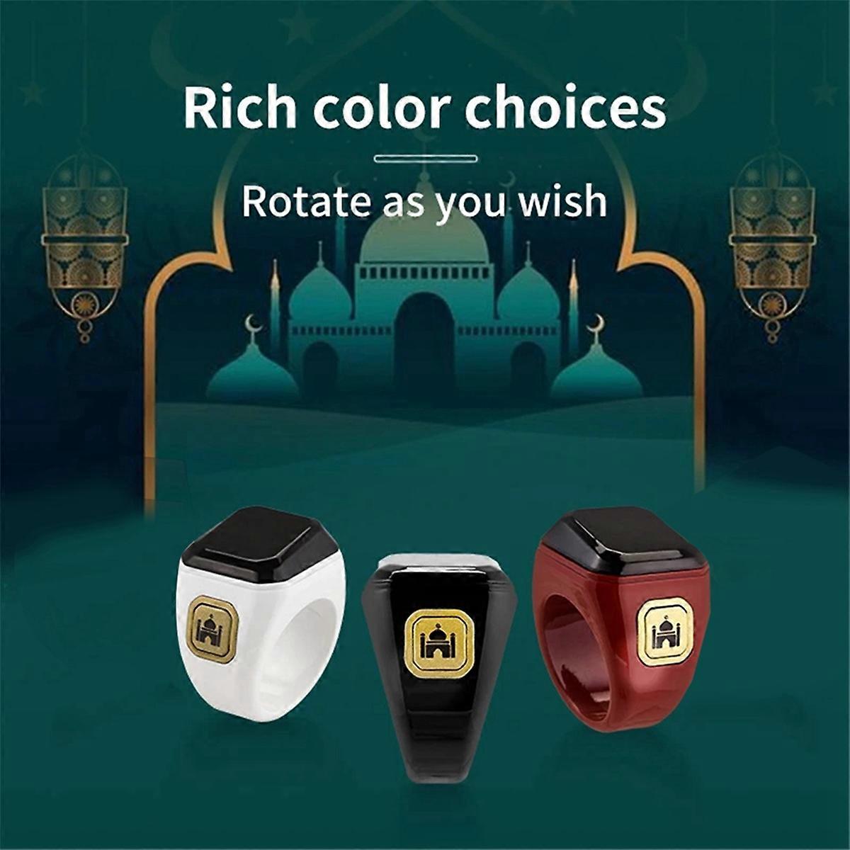 Smart Ring Bluetooth Electronic Finger Counter Reminder 18mm Black