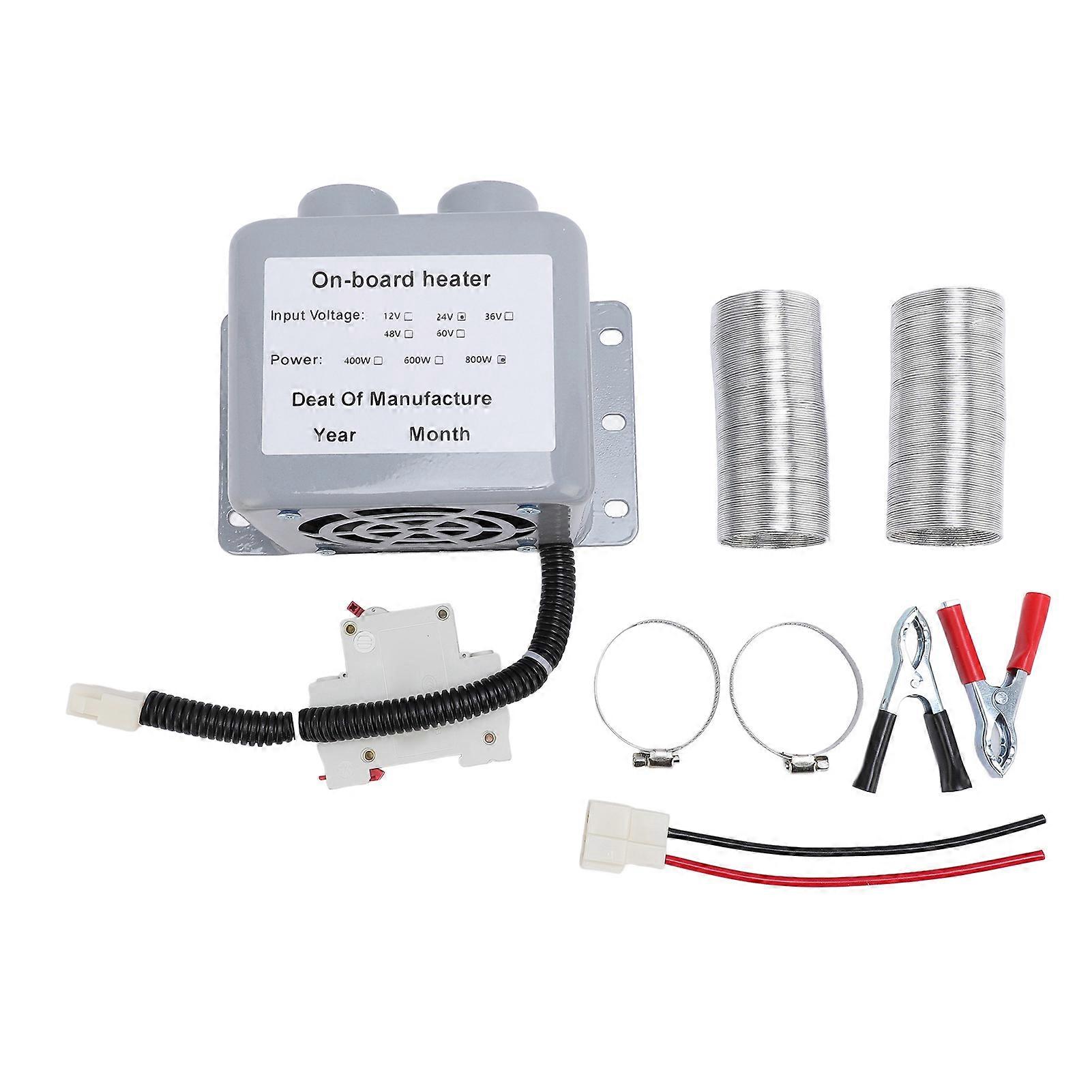 2 Outlet Space Heater Car Electric Heater Glass Defroster Defogger with Overload Protector DC24V 800W