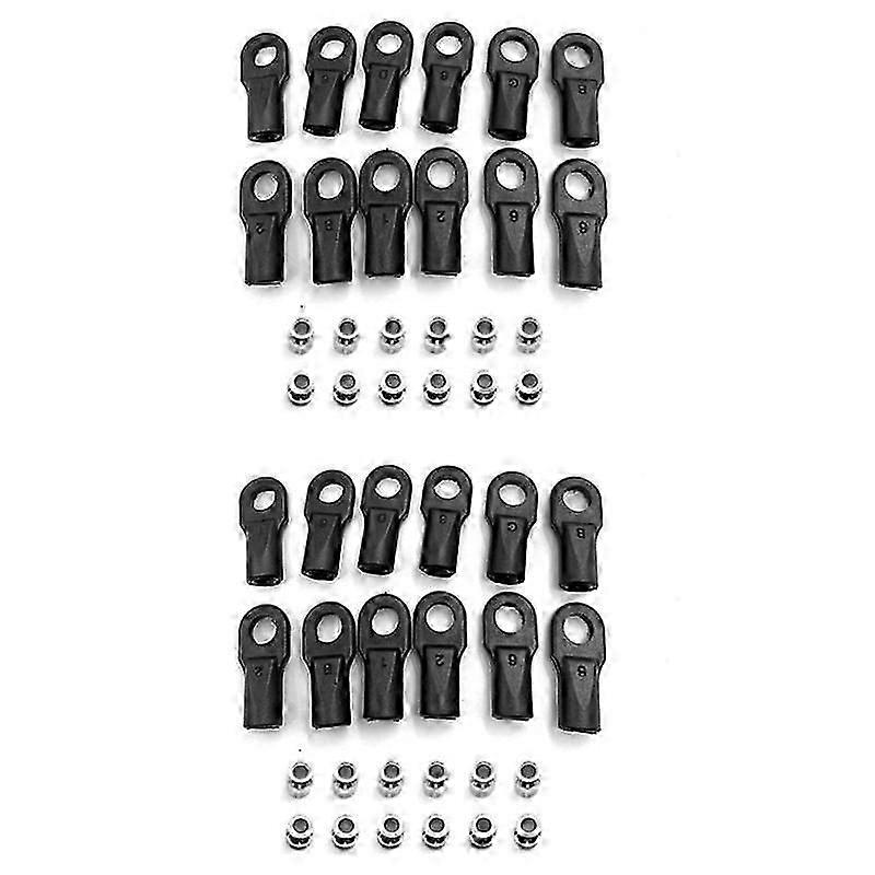 24Pcs Rod Ends with Hollow Balls Ball Joint 5347 for Bandit Stampede Slash 2WD Summit Parts