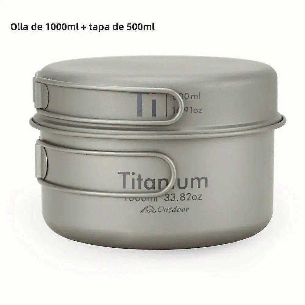 APG Ultralight Titanium Frying Pan for Camping and Hiking Outdoor Cooking Picnic Cookware