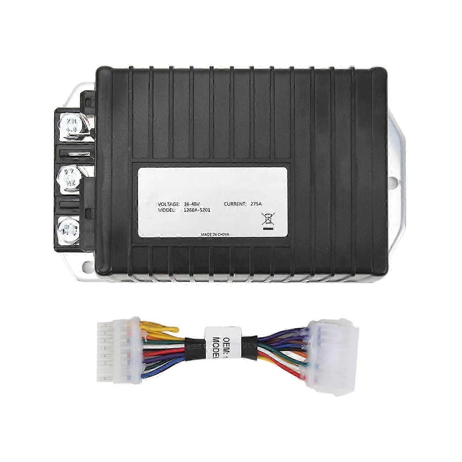 Golf Cart Motor Controller 1266A 5201 DC Motor Control Unit with Adapter Cable for Small Utility Vehicles