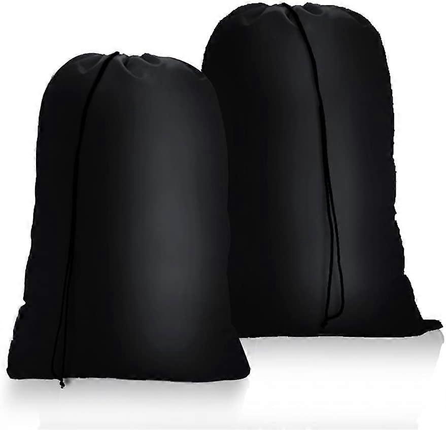 2-pack black fine mesh drawstring laundry bag 60*90