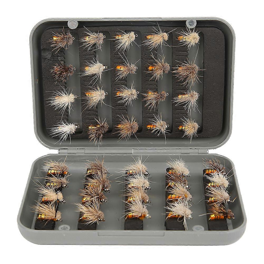 40pcs Artificial Fly Fishing Lures, Insect Lures with Hook
