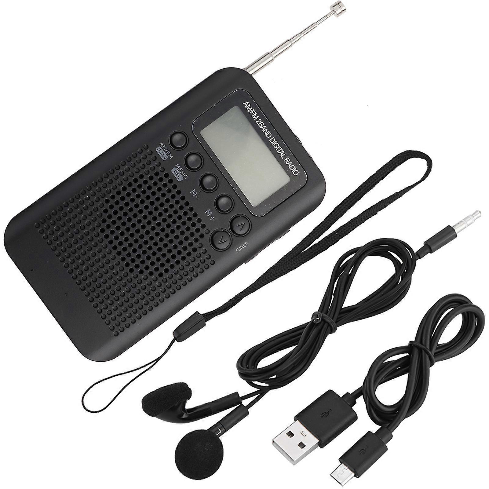 AM FM Digital Radio Portable Pocket Stereo with 2 Band Tuning and ICD Screen for Clear Sound and Easy Use