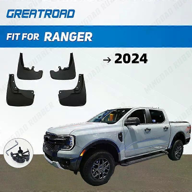 Car Mud Flaps For Ford RANGER 2024 Fender Mudguard Mud Flaps Guard Splash Flap Mudguards Car Accessories