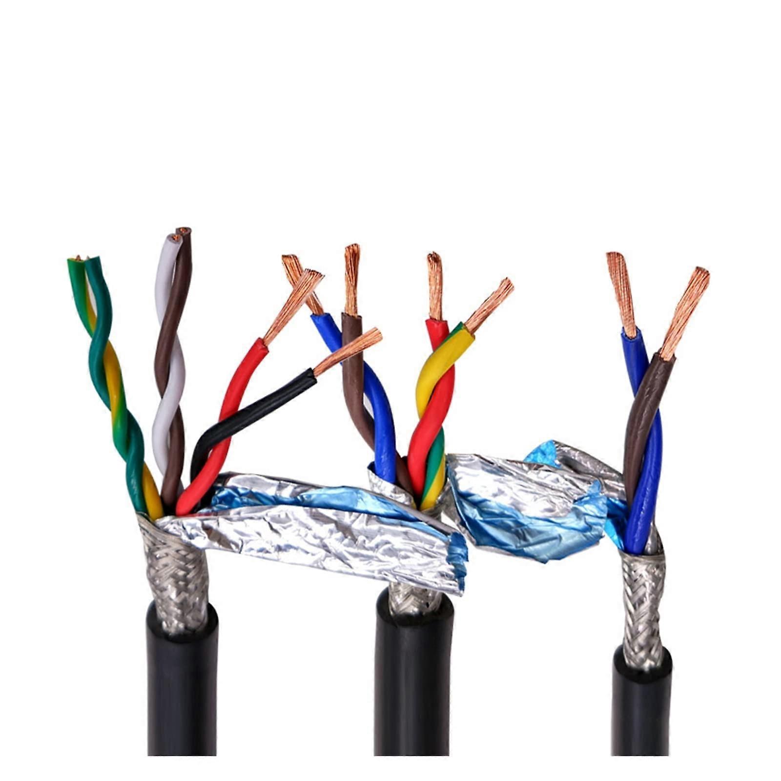 5 Meters Shielded Twisted Cable RS485 Control Wire 20/18 AWG 4 Core PVC Insulation Copper Audio Cable DIY