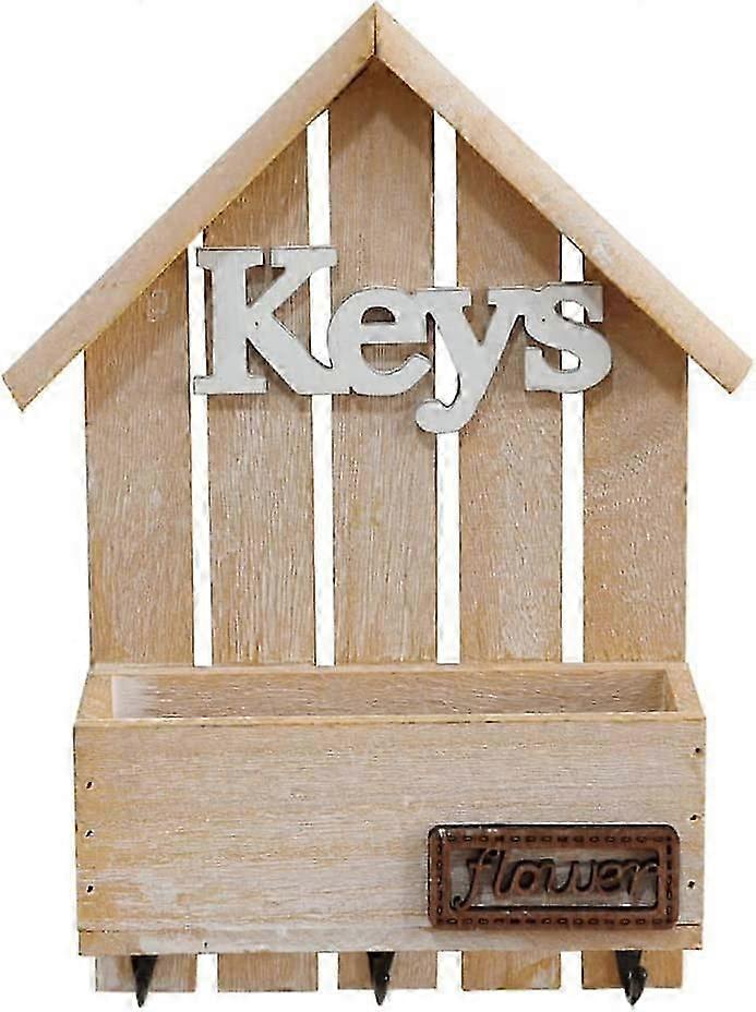 Wooden Key Box Wall Mounted(Gold)