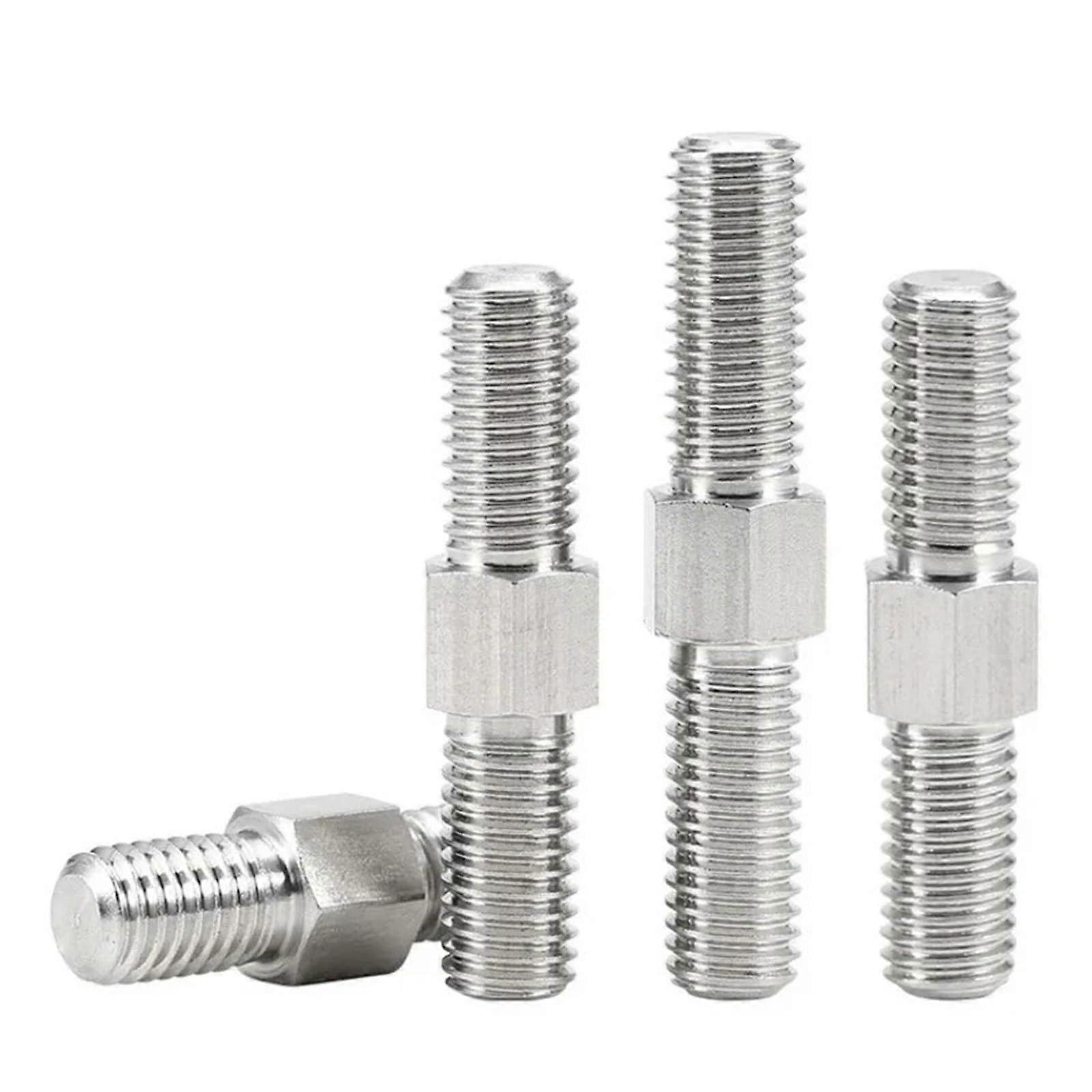 304 Stainless Steel Hexagon Head Screws and Bolts with Double Head Left and Right Screws M3 M4 M5 M6 M8 M10-M16(M8-1pcs,100mm)