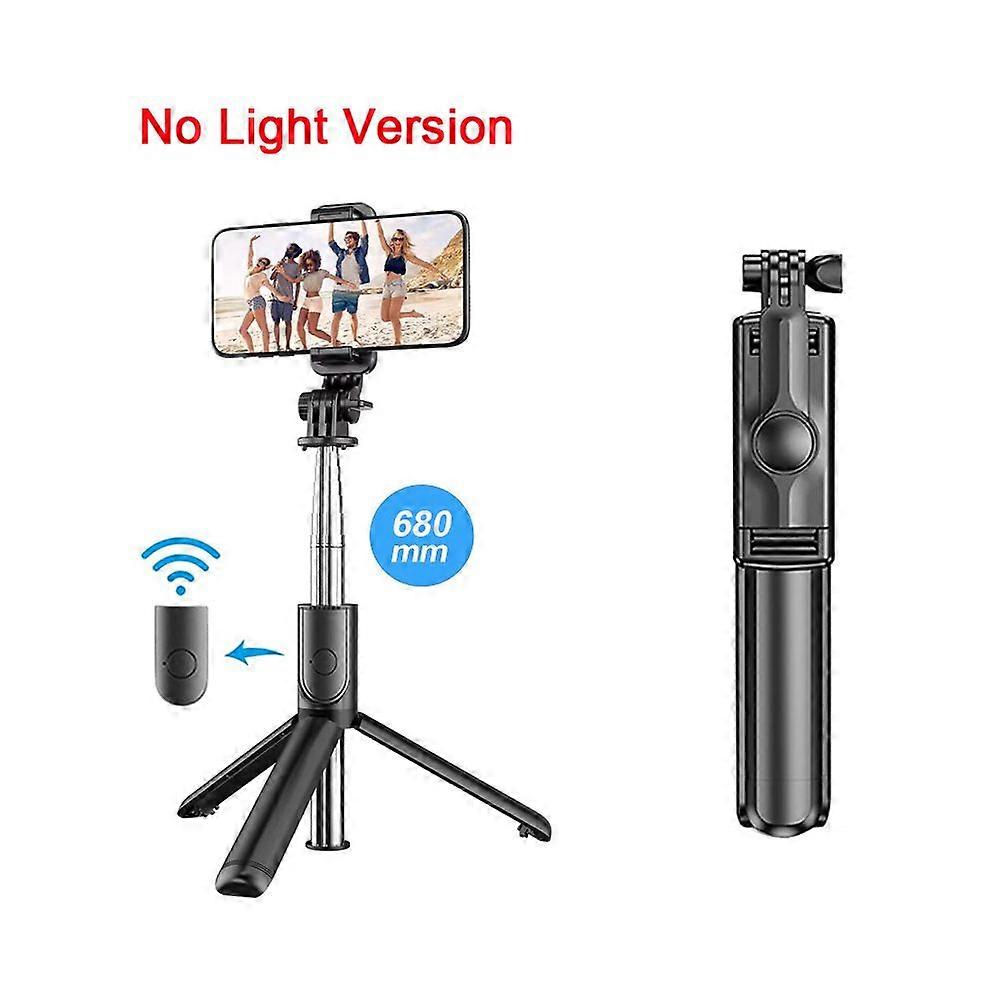 Lighted Wireless Bluetooth Selfie Stick Foldable Portable Tripod with Fill Light Shutter Remote Control for Android iPhone Phone