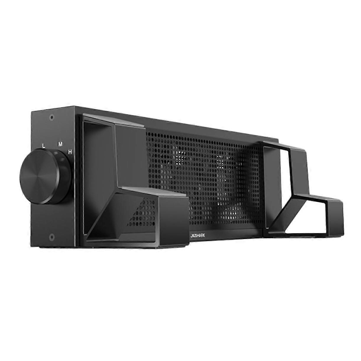 Ergonomic Laptop Stand Aluminum With Cooling Fan, Notebook Heightener, 3-Speed RGB Cooling Pad For Office