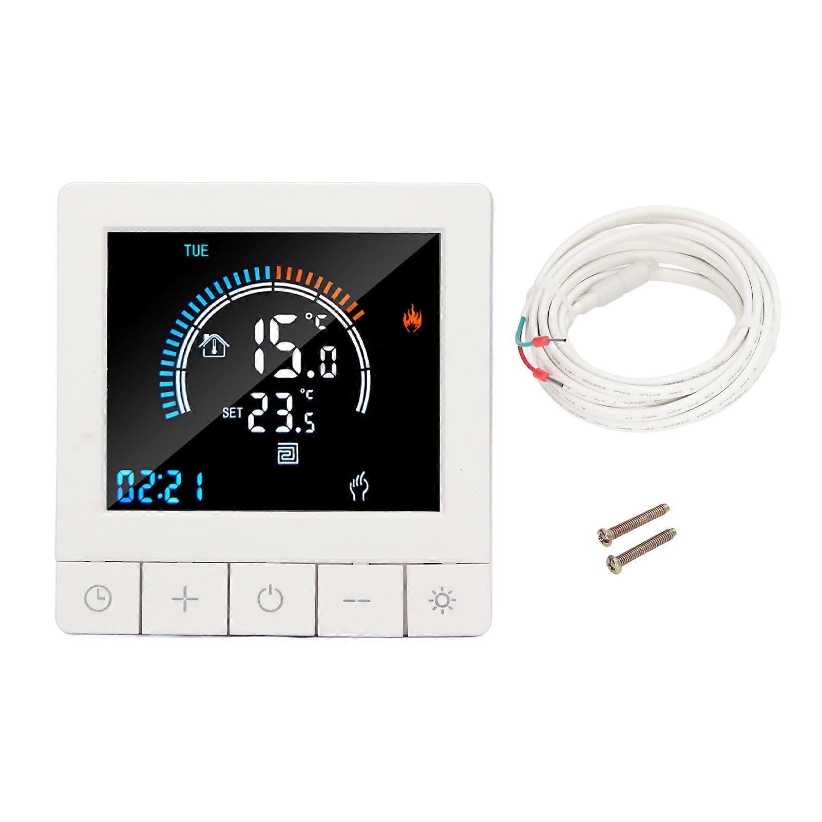 Programmable Electric Heating Smart Thermostat Digital LCD Display Temperature Controller for Home Hotels AC 90V‑240V 16A
