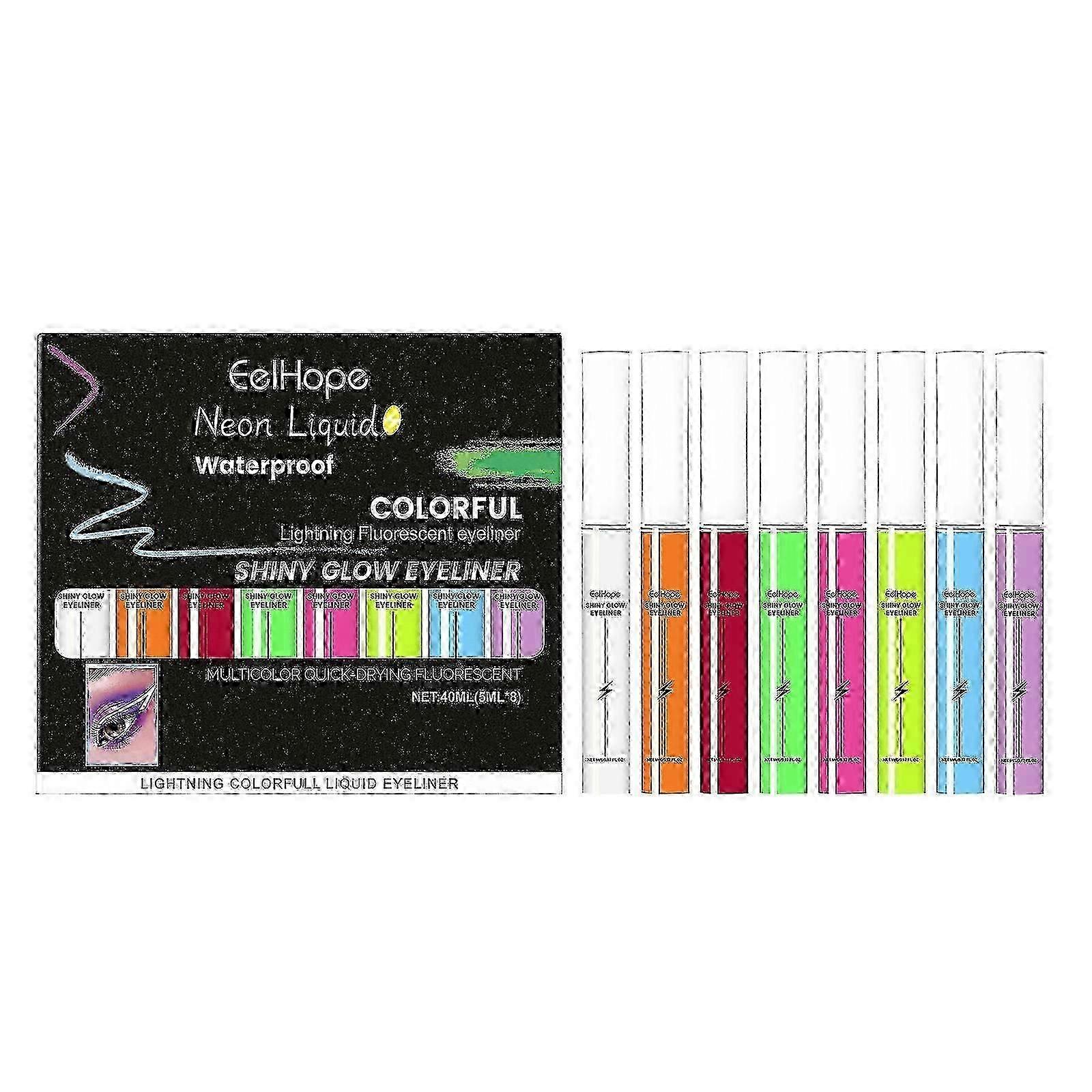 Fluorescent Liquid Eyeliner Case Color Charm Eye Liner Lasting Color Liquid Eyeliner