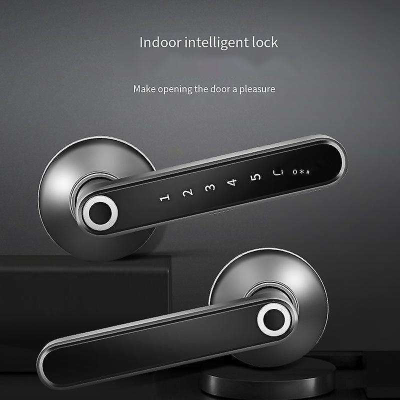Serrure Connectée SMONET Y1-FP-BLACK – Empreinte Digitale, Clavier, Bluetooth/WiFi – Pour Porte D'entrée