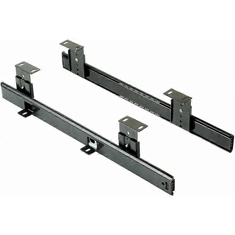 Slides for drawer or keyboard shelf with ball bearings and height adjustment SZRH