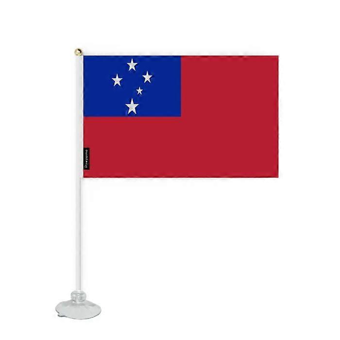 Flag - Samoa - Mini Suction Flag - 14 x 21 cm - Polyester - Double-Sided Print