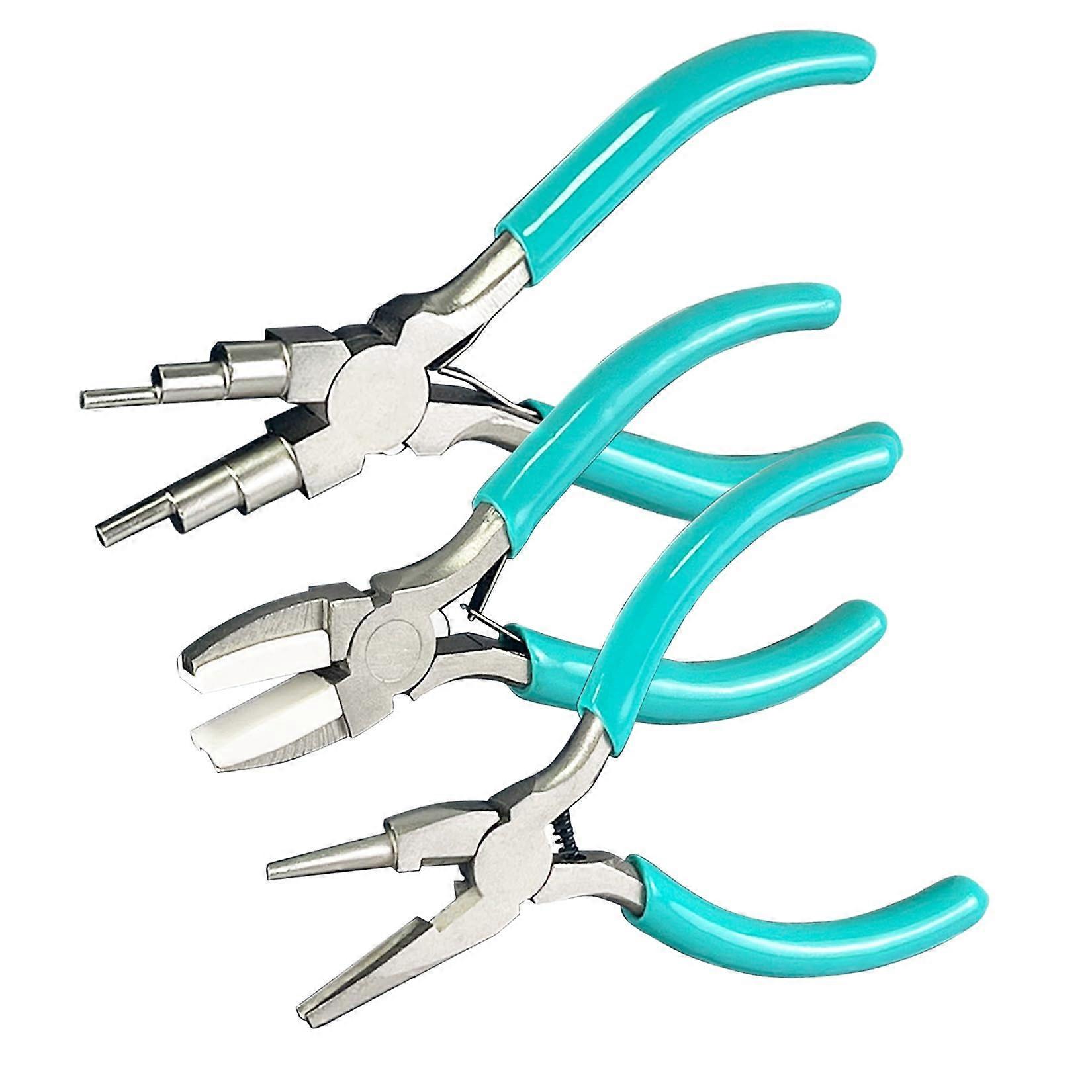 3Piece Jewelry Pliers Set for Bead Winding and Shaping Wire DIY Crafts