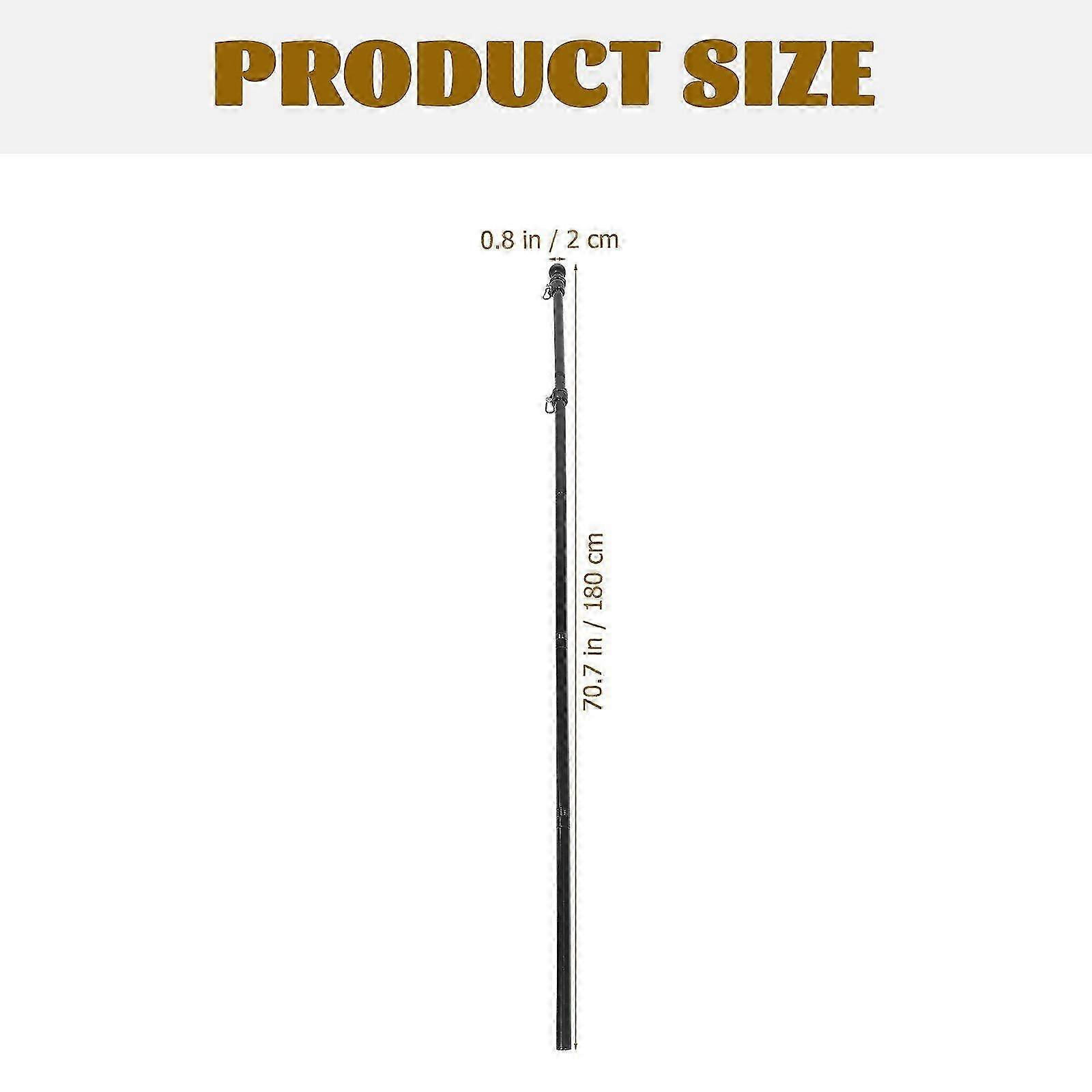 Profesjonell utendørs flaggstang svart rustfritt stål