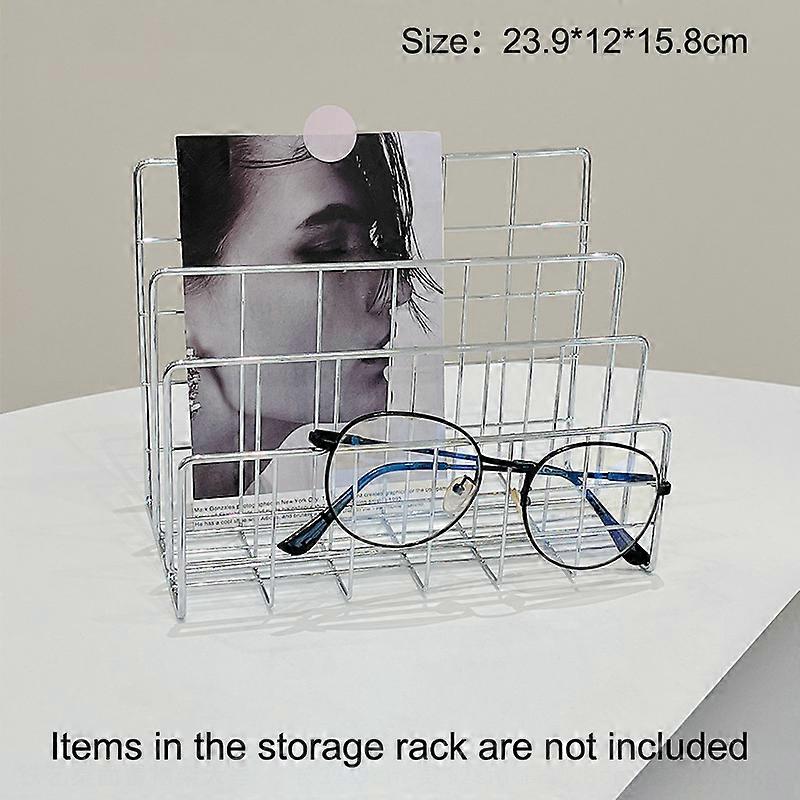 Ins Minimalist Iron Desktop Storage Rack Organizer Table Metal Organizing Rack Bookshelf Desk Multi-functional Storage Rack