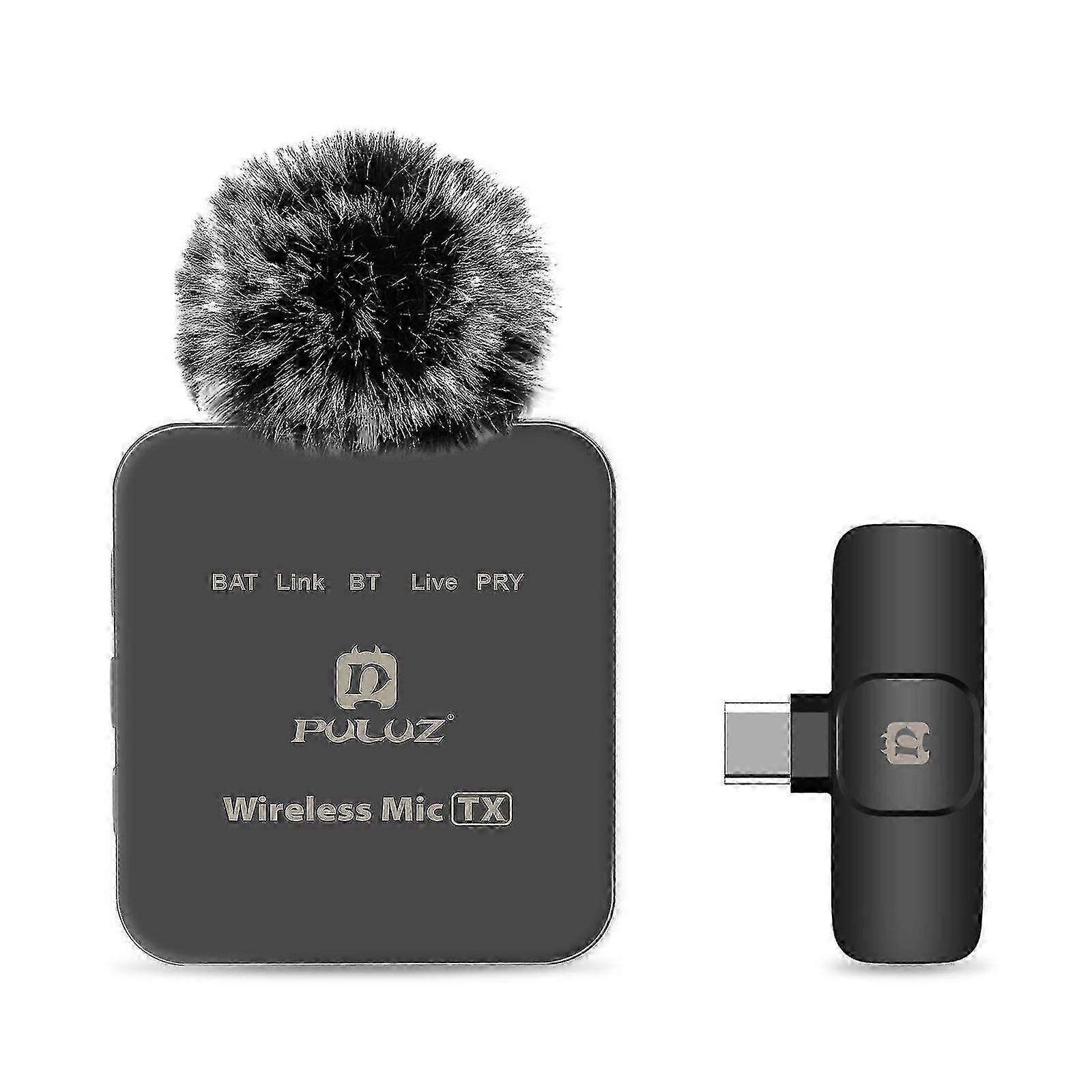 Puluz trådlös Lavalier mikrofon för typ-c telefon, typ-c mottagare