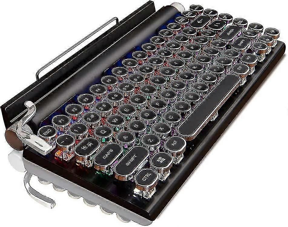 Retro Typewriter Keyboard,electric Typewriter Vintage With Upgraded Mechanical Bluetooth 5.0,multi D