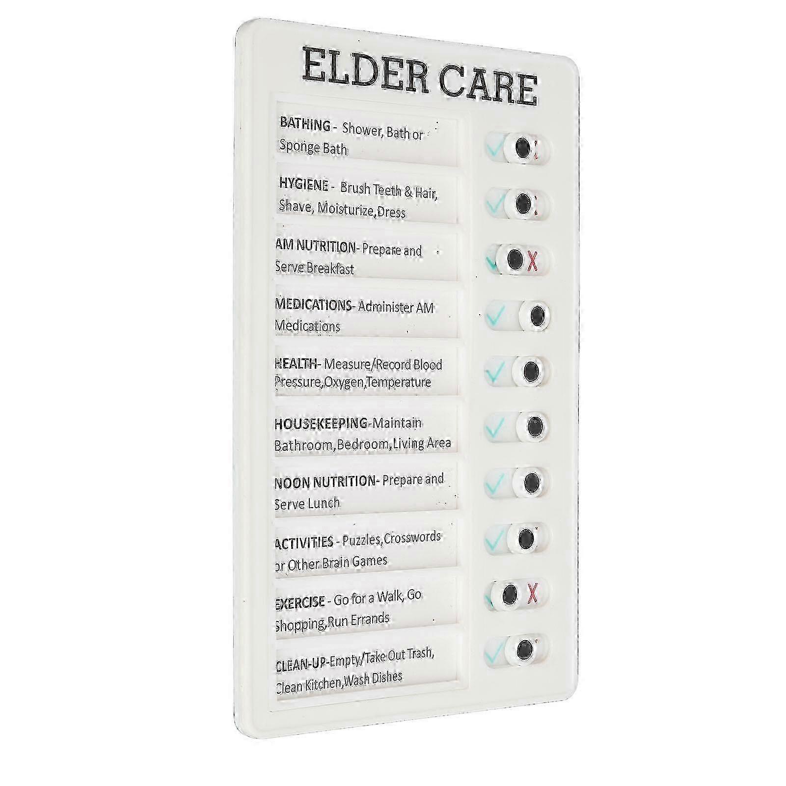 2025 4pcs Sliding Routine Chart for Elder Care To Do List Schedule Removable Checklist Task Board with 10pcs Replacement Cards f26