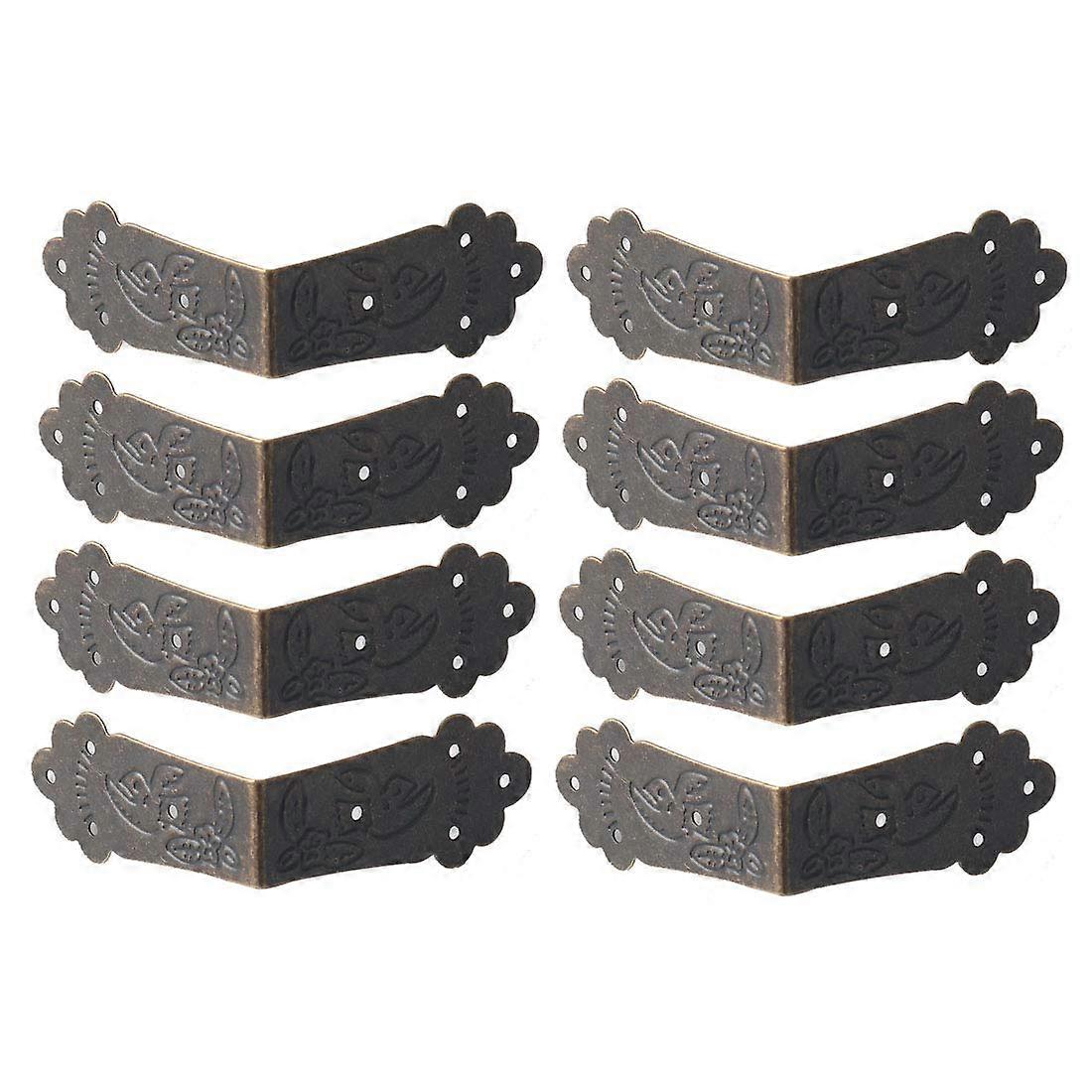 Metal Corner Guards Vintage Bronze Tone Edge Protectors For Books Tables Desks Jewelry Boxes Retro Box Pack Of 8