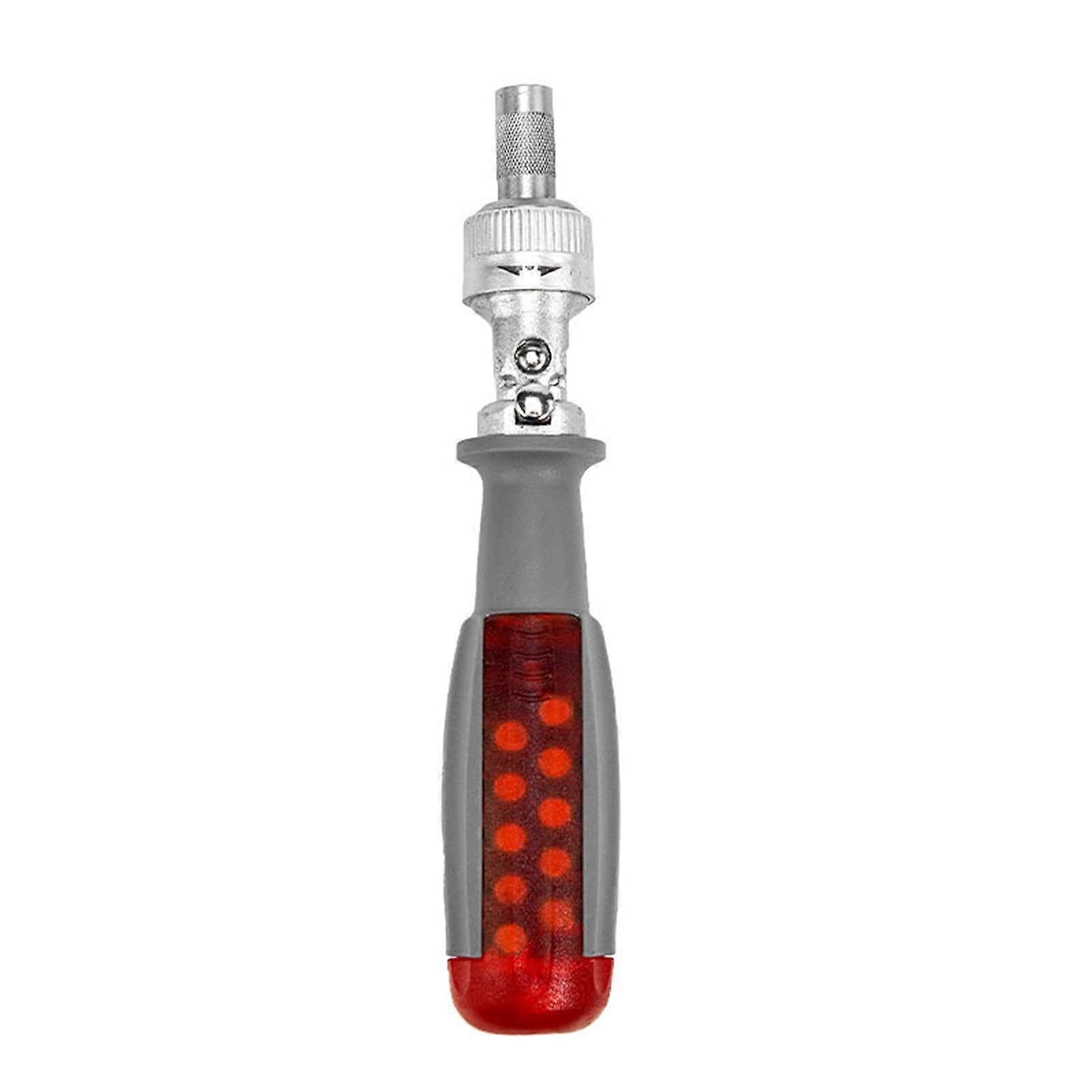 Two Way Ratchet Screwdriver Set With 10 Bits, 180 Degree Angle, Alloy Shaft, 1/4-Inch Screwdriver