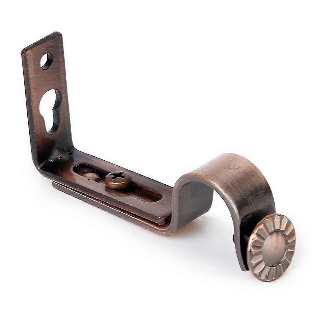 4pcs Aluminum Alloy Wall Mounted Curtain Rod Brackets for Light Brown Curtains – Easy Installation Supports for Home Decor
