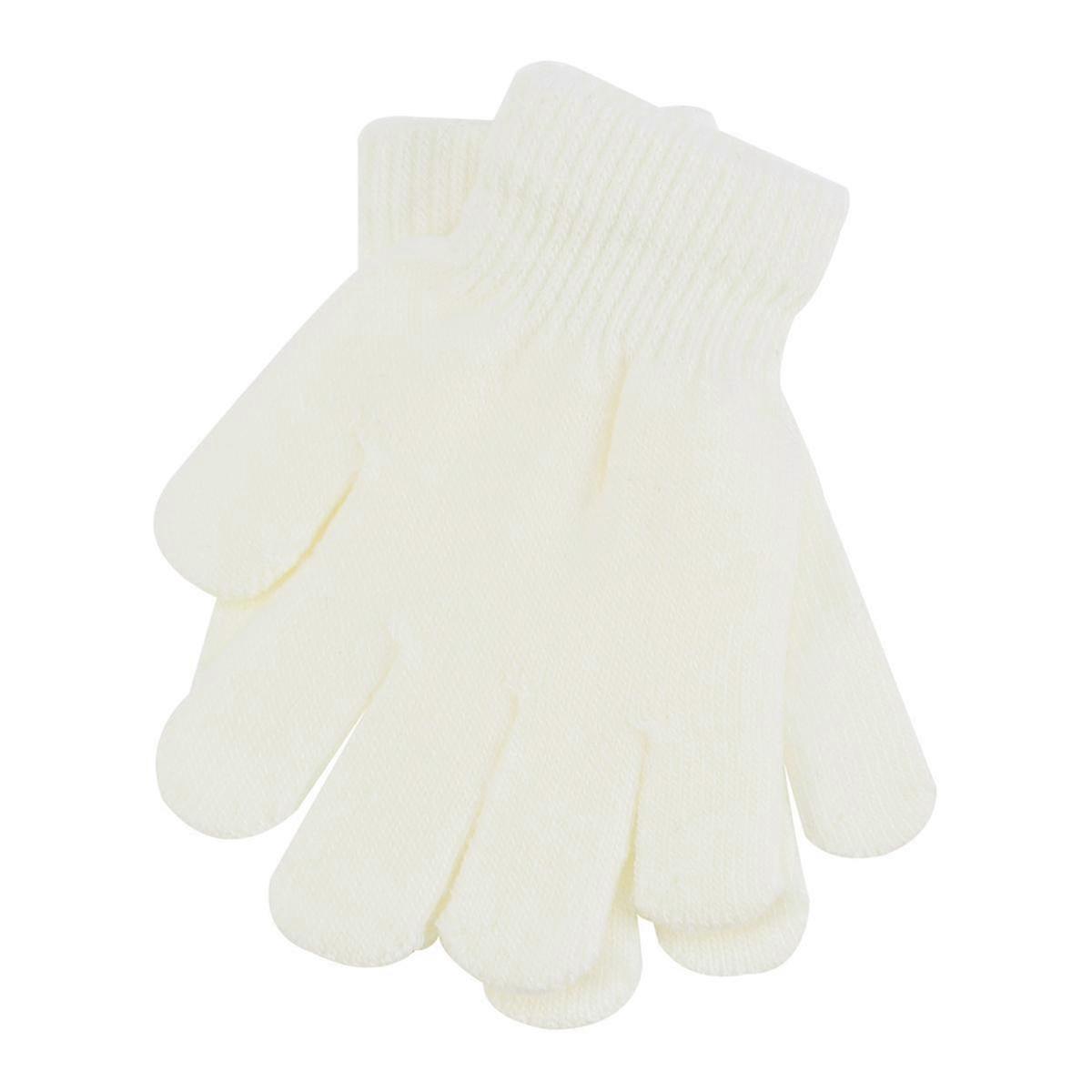 Children's Gloves Autumn and Winter Models Knitted Solid Color Five Fingers Warm Gloves 4-12 Years O