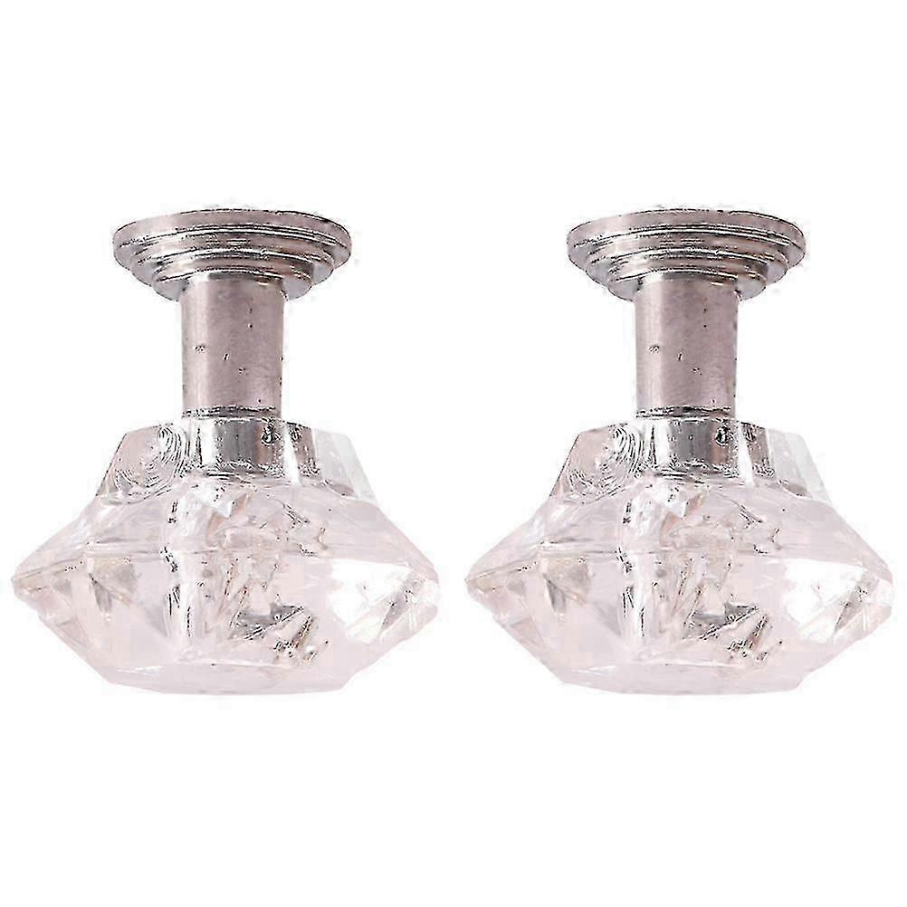 2 Pcs Miniature Furniture Miniatures Lamp Crystal Chandelier Mini Chandelier Model Ornament