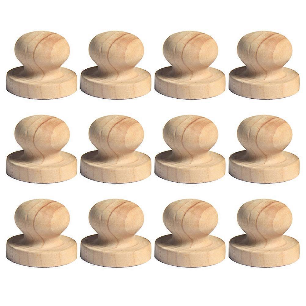 Wooden Stamper Handles Compatible with Various Patterned Heads