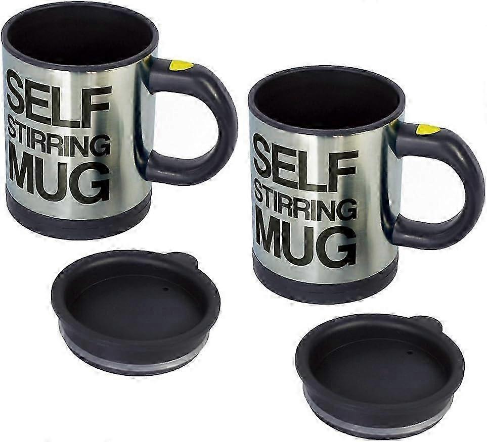2 PCS Lazy Self Stirring Mug Coffee Mixing Cup Automatic Mixing Coffee Cup