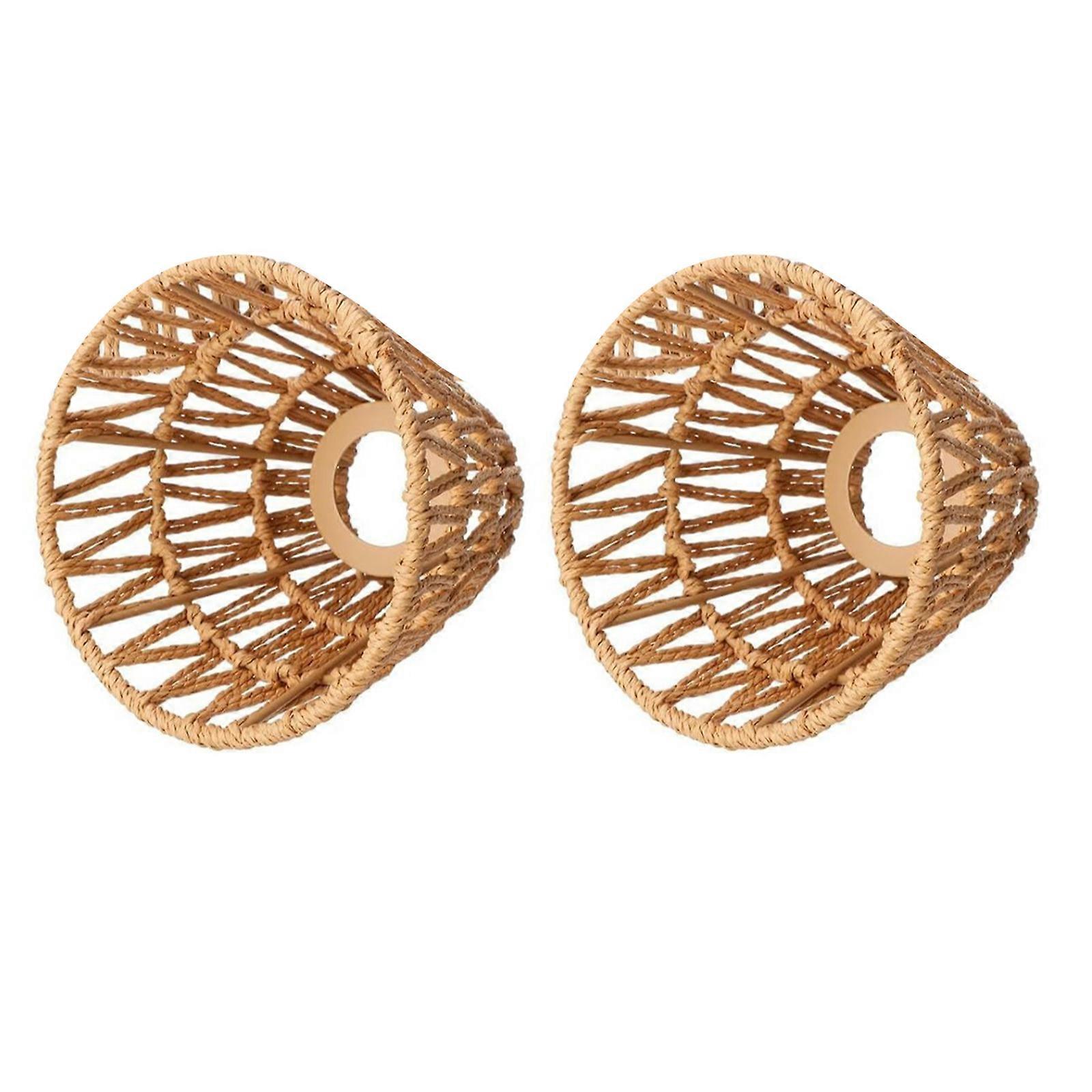 手作りの織りランプシェード、簡単な設置、シーリングライトシェード、生地の質感、家のインテリア、照明に最適