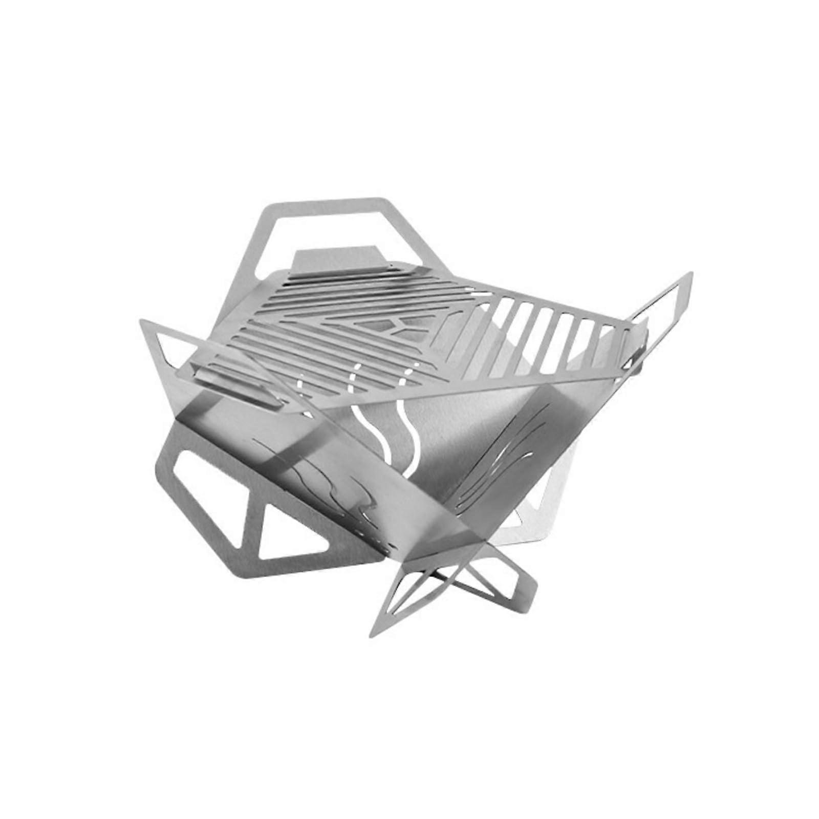 Stainless Steel Grills Folding Fire Pit Foldable BBQ Pit Glove Campfire Pit for Garden Camping Picnics