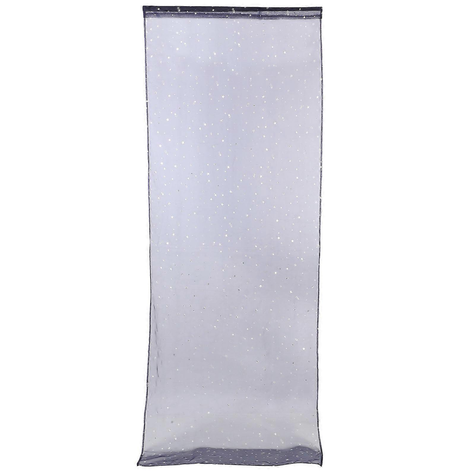 Star Patterned Sheer Curtains for Bedroom Windows Elegant Grommet Panels