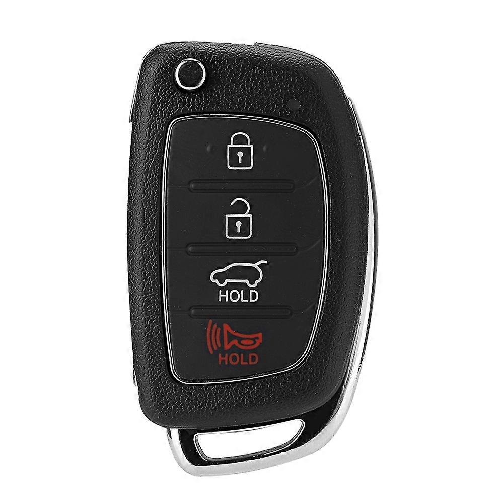 Flip 4 Button Remote Key Fob Case Shell Cover Fit For Hyundai Santa Fe (ix45) 2013-2014