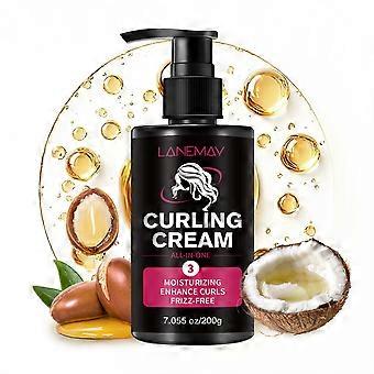 Crème légère sans rinçage pour cheveux bouclés et ondulés, crème bouclée anti-frisottis et texturisant activateur de boucles