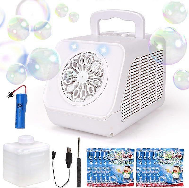 2025 Latest Model  Automatic Rotating Bubble Machine 12 Holes Bubble Blower