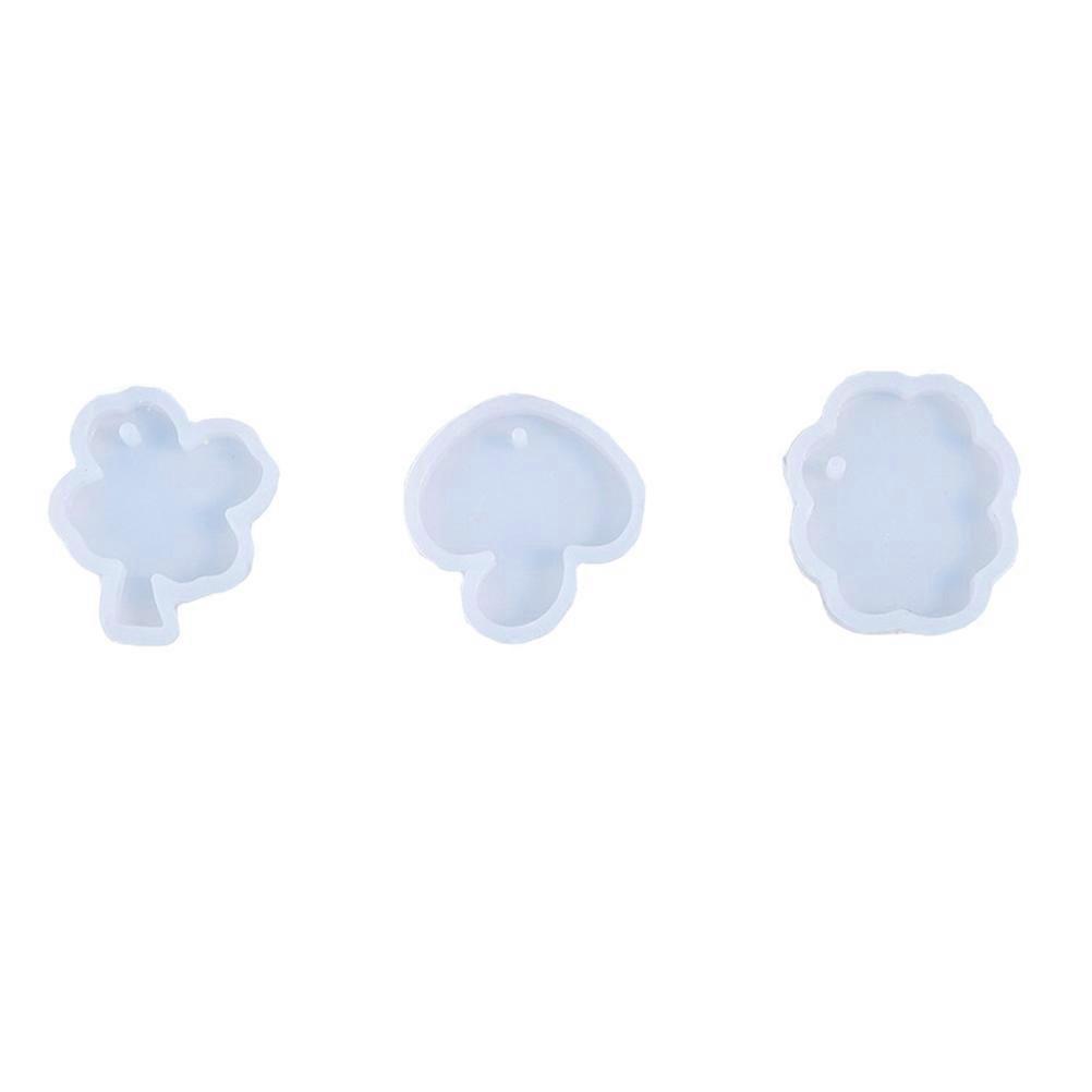 3PCS Pendant Mold Casting Craft Accessories Silicone Charm Molds