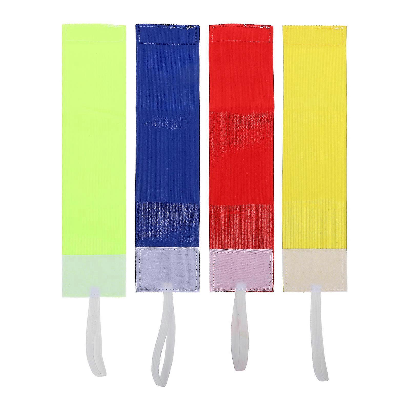 Football Soccer Captain Armband Elastic Band Style For Team Leaders 4Set