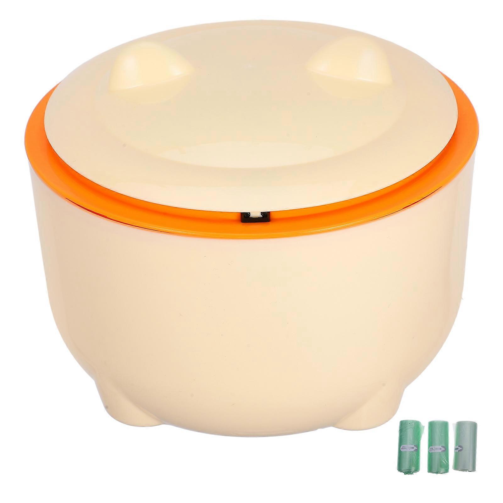 Trash Can With Lid Cat Litter Box Preventing Smell 19.00X19.00X15.00CM Reusable Pet Owners 1 Set
