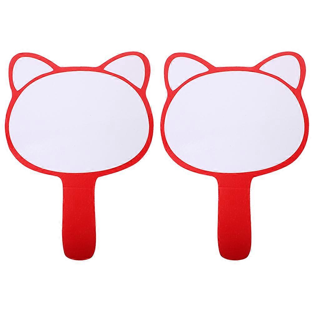 Handheld Small Whiteboard Portable Paddles Red 28.00X20.00X0.50CM Scoring Classroom Supplies 2Set