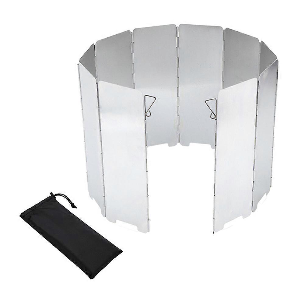 Aluminum Alloy Camping Stove Windscreen Shield for BBQ Outdoor Cooking – Lightweight, Wind Reducing, Heat Efficient, Random Color