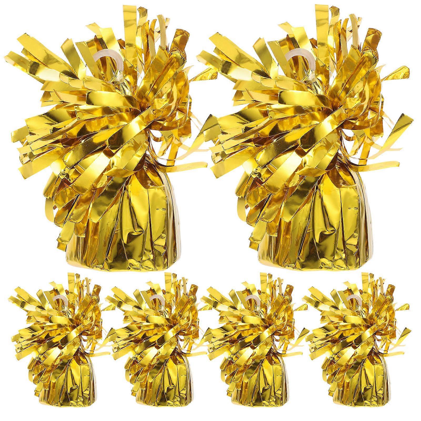 Balloons Weights Golden 14.00X5.50X5.50CM Balloon Anchoring For Event Organizers 6Pcs